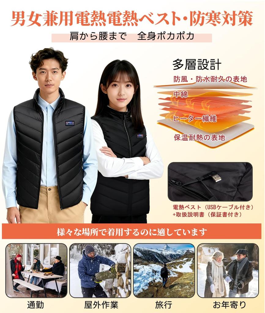 GHDVOP Elektrisch beheizbare Weste, schnelles Aufheizen mit 3 Temperaturstufen, USB, hohe Kälte, schnell, Winter, Handwärmer, perfekt für und Outdoor, Geschenk (21 Punkte, Wärme) Einstellungen,