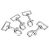 4PCS Snap Hook Square Ring Single Head Dog Leash Buckle Stainless Steel for Wallet BackpackL85mm   150kg