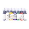 Cerneluri pentru tatuaje, 30 ml, 7 culori, set de cerneluri cu pigment pentru tatuaje, plante naturale, pentru corp, sprâncene, creion de ochi, tatuaj pentru buze