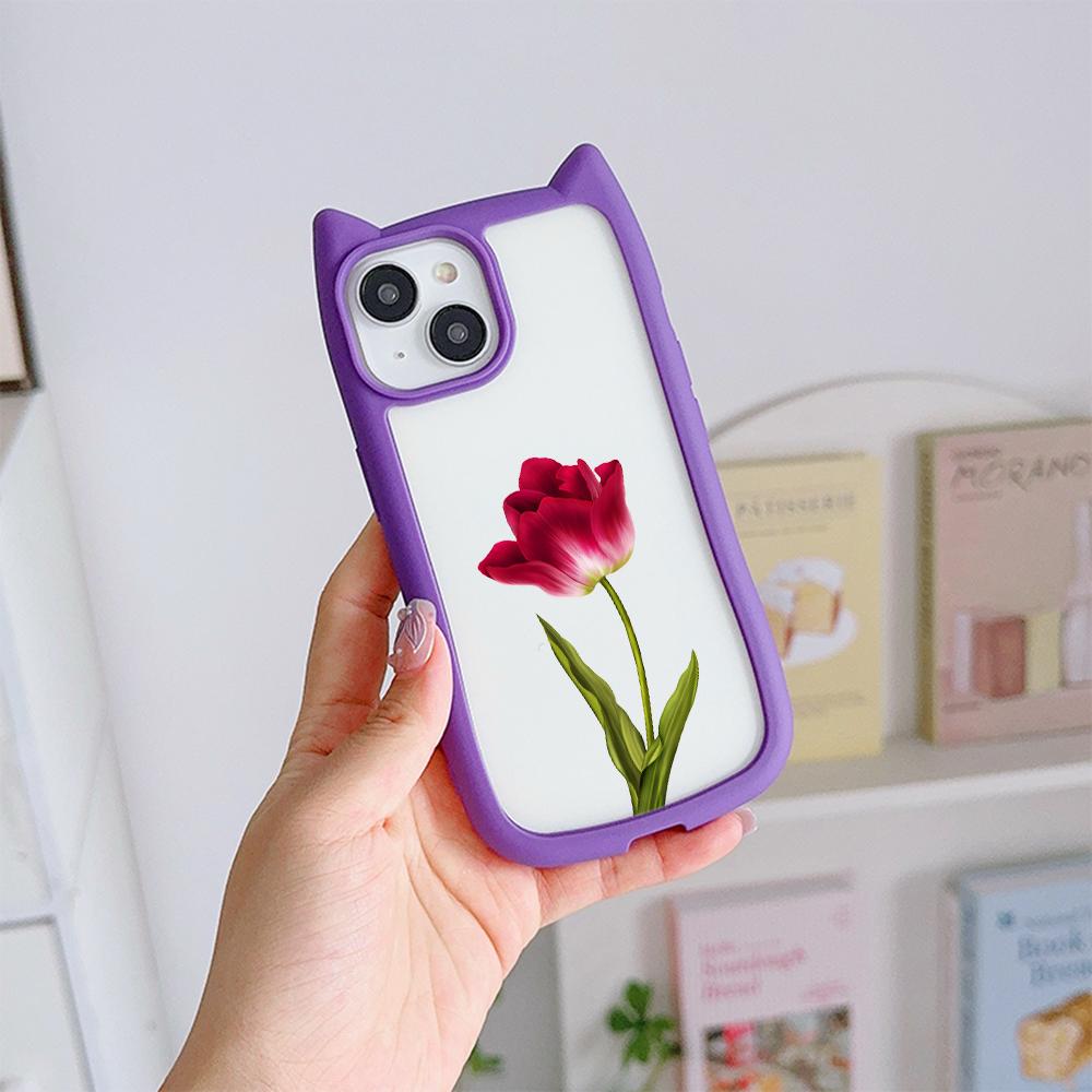 Мягкие чехлы для телефонов с кошачьими ушками для iPhone 16 15 13 12 11 Pro Max 14 Plus — фото 14