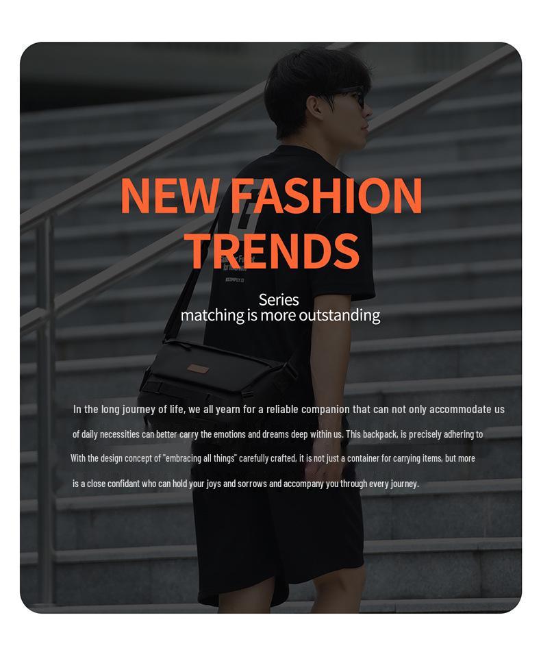 Men's Japanese Casual Trend Crossbody & Shoulder Bag - Functional, Large Capacity Backpack