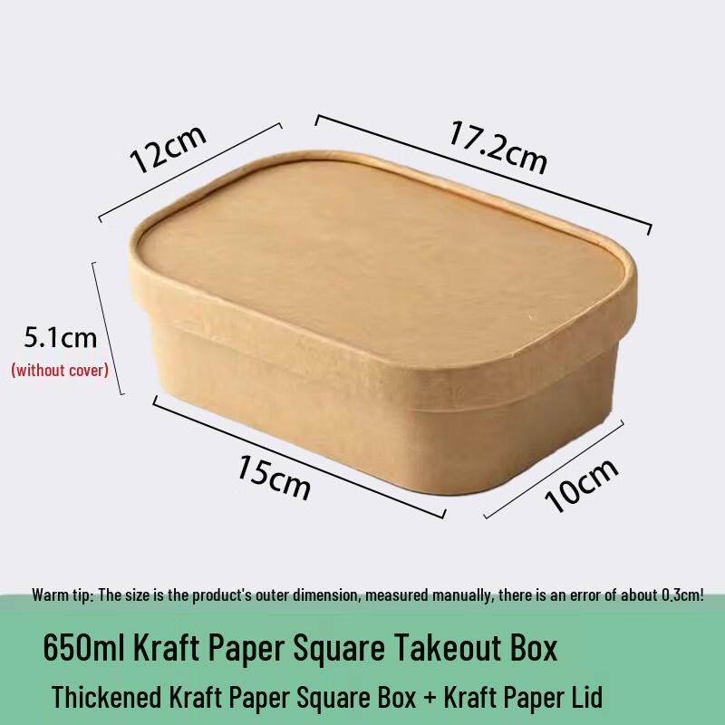 Disposable Kraft Paper Food Containers