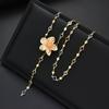 2 PCS Elegant Clavicle Chain Simple Colorful Rhinestones Necklace Flower-shaped Necklace  Gatherings