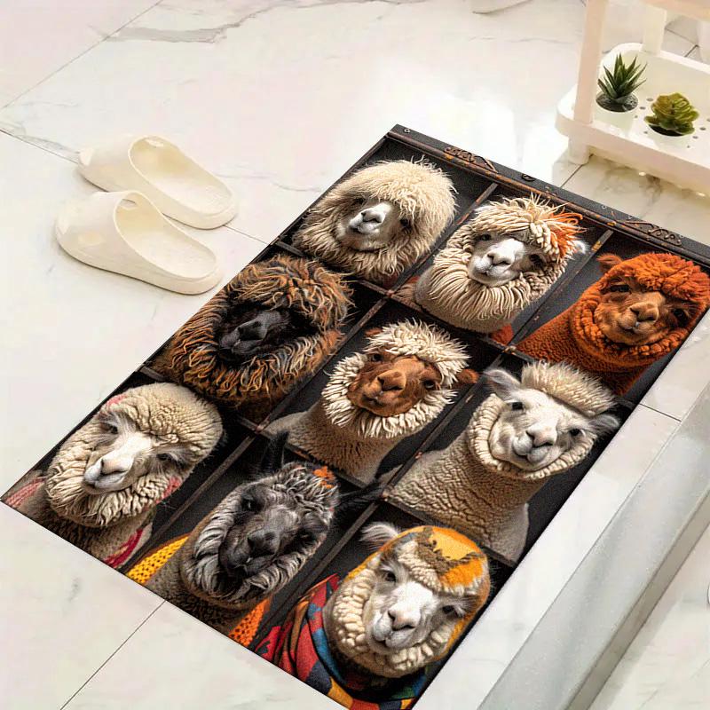 Alpaca Puzzle Carpet Rug for Living Room Bedroom Home Sofa Decoration,Kids Play Non-slip Floor Mat