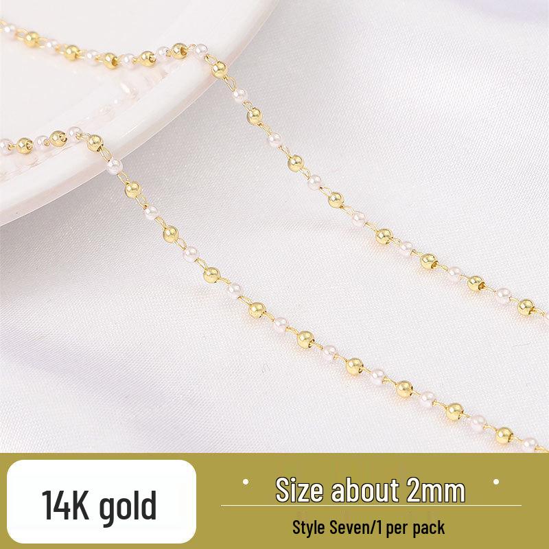 14K Gold-Filled Pearl Chain for Handmade Jewelry: Bracelet, Necklace, and Earrings Components