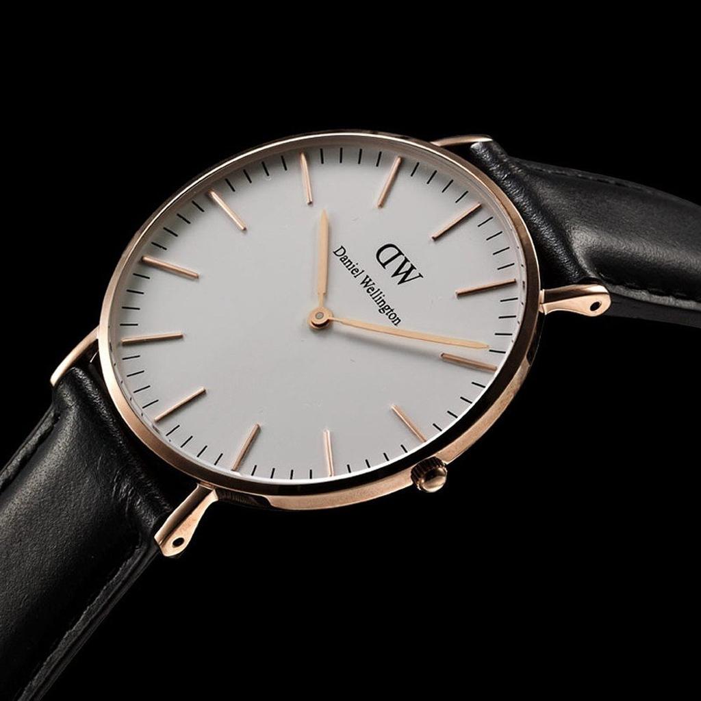 Daniel Wellington 40mm Rose Gold Leather Belt, Sheffield 0107DW [Parallel Import]