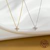 Somilia 925 Silver Super Flash Four 5A Zircon Necklace for Women Simple INS Gold Silver Color Clavicle Chain Jewelry