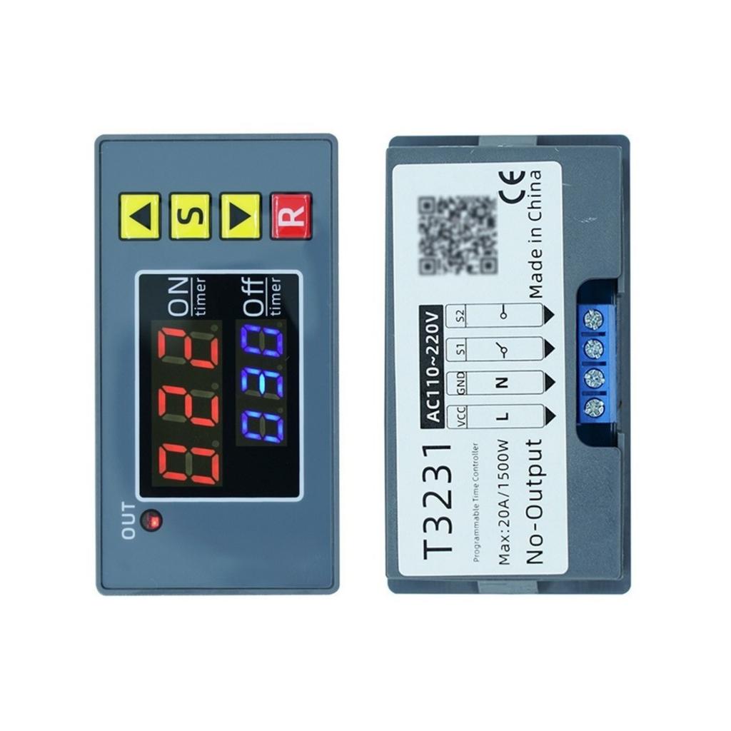 Portable Infinites Delay Timers Relays Module with Double Digital Screens for Clear Time Display and Easy Operations