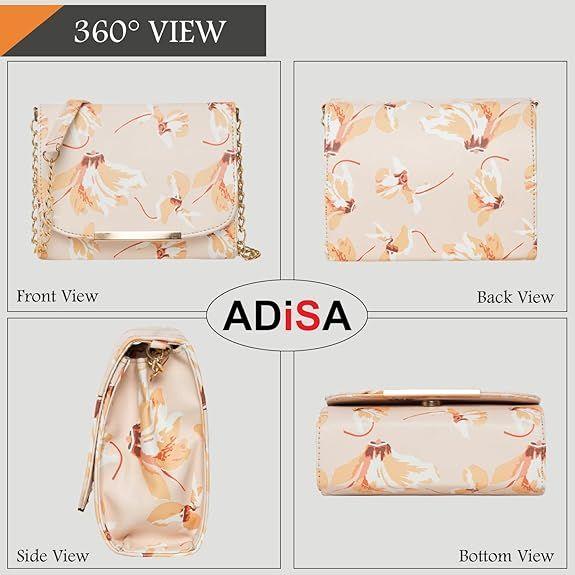 Women Girls Floral Print Sling Bag