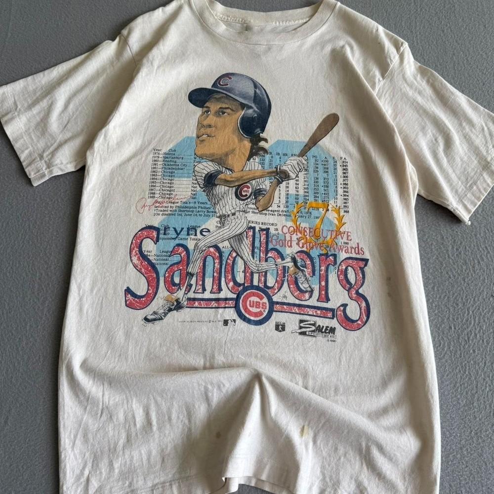 

Retro Ryne Sandberg Gold Glove Awards Caricature Reprint Tee S5XL Unisex T-Shirt L