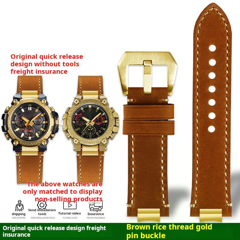 Mtg B3000 New style metal Adapter For Casio Mtg-b3000b/bd Men Watchband Quick Release Retro Genuine Leather Watch Strap bracelet
