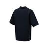 Li Ning Earth Seamless Solid Color Stand Collar Half Zip Short Sleeve Polo Shirt Men Polo Shirts Black APLT015-3