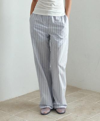 Banwonateullie P3321 Elastic Waist Stripe Pants_Sky Blue
