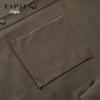 FAPAI Men's Summer Linen Blend Stand Collar Shirt
