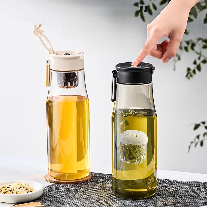 TRITAN Material Magnetic Tea Cup Portable Sport With Handle Tea Water Separation Kettle Large Capacity Water Bottle