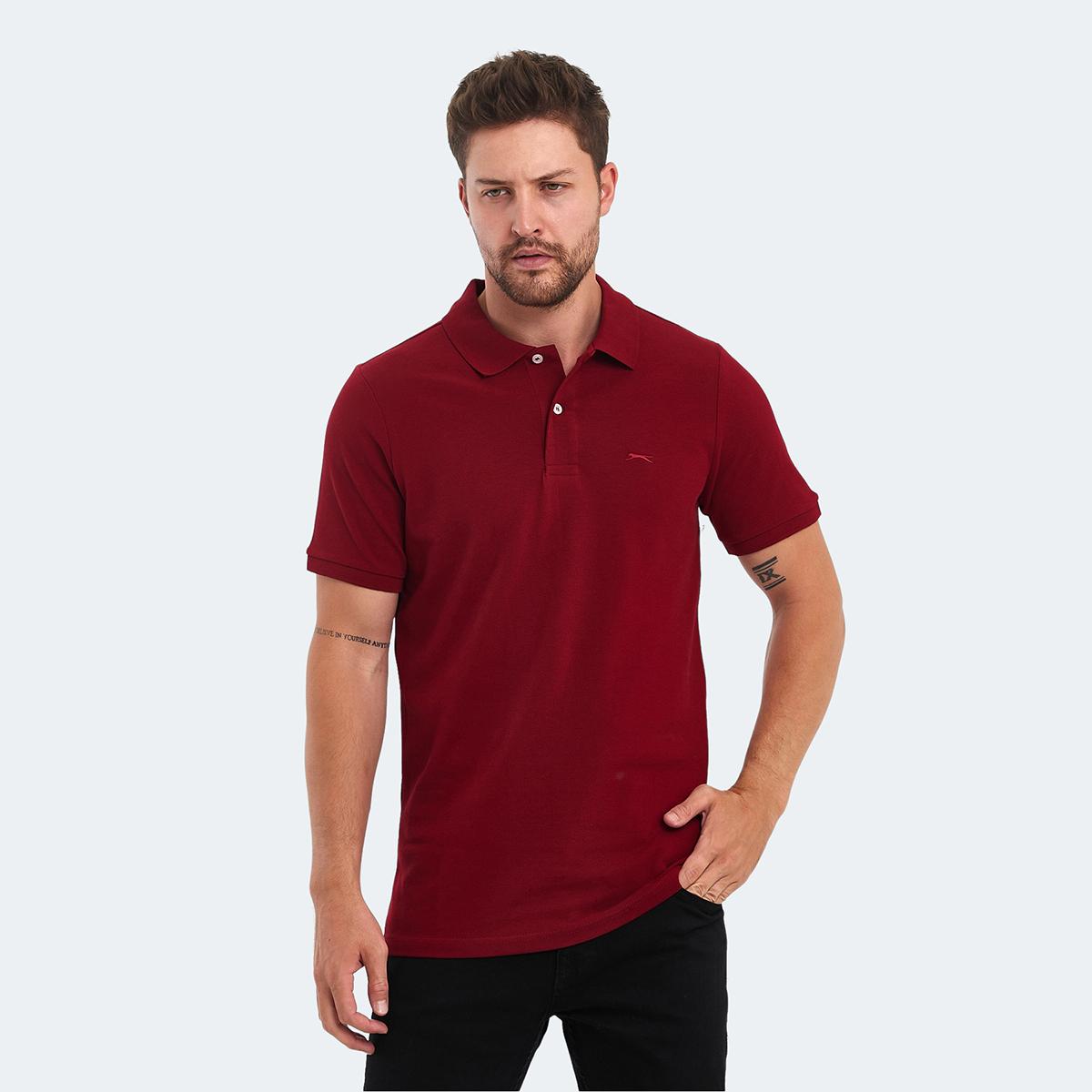 

Бургундская мужская футболка L кларет/красный