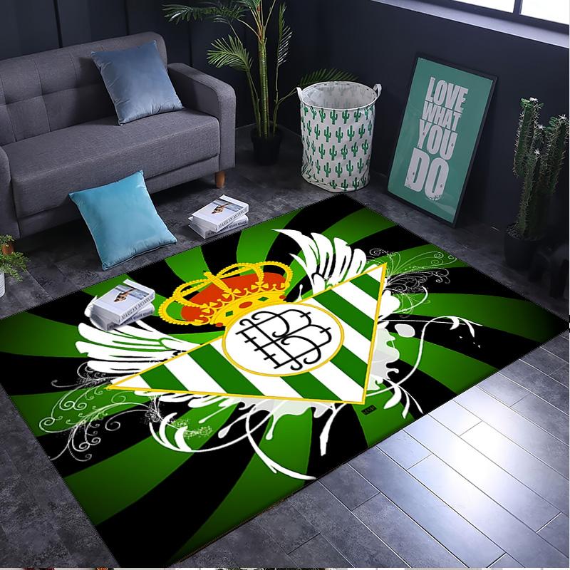 1PC rug Real Betis Crest Artwork Carpet, Chair Rug,Area Rug for Office Bedroom living rooms bedroom, Doormat decor Christmas fan gifts