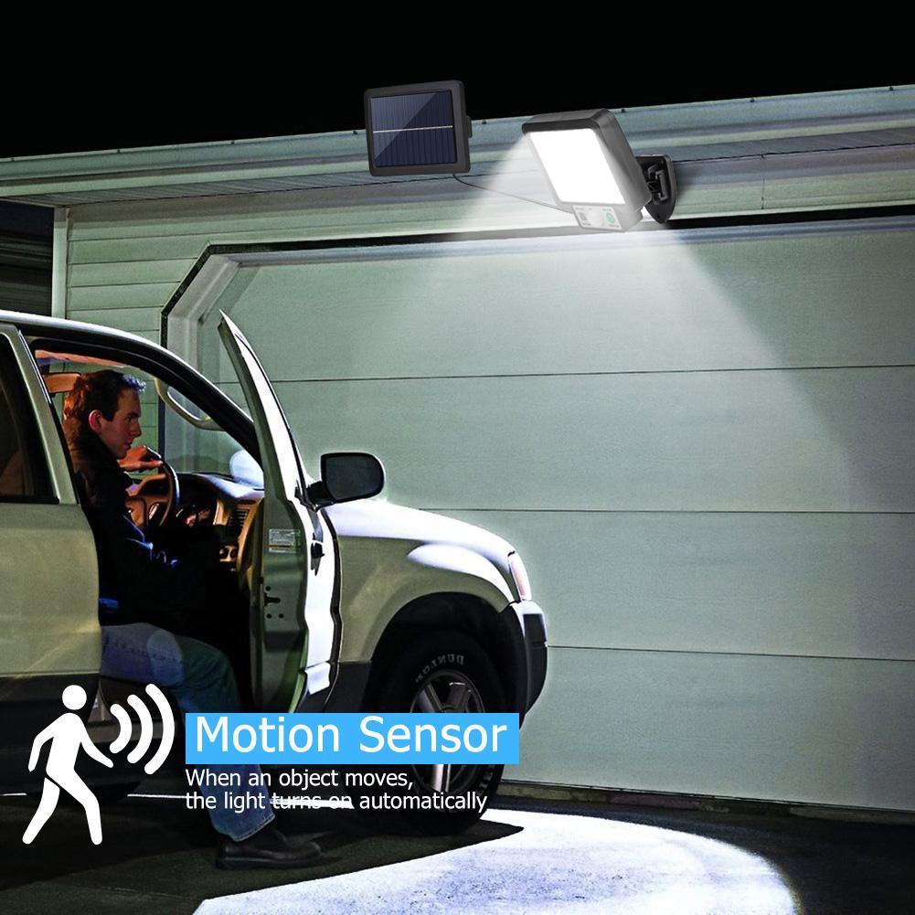 Solar LED/COB/COB Light with Remote Control Outdoor Human Body Infrared Motion-Sensor Wall Column Backyard Porch Terrace Decor