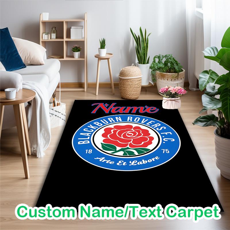 1pc Blackburn Rovers Football Club (3) Rug, Comfortable Printed Home Area Carpet, Cozy Office Chair Rug