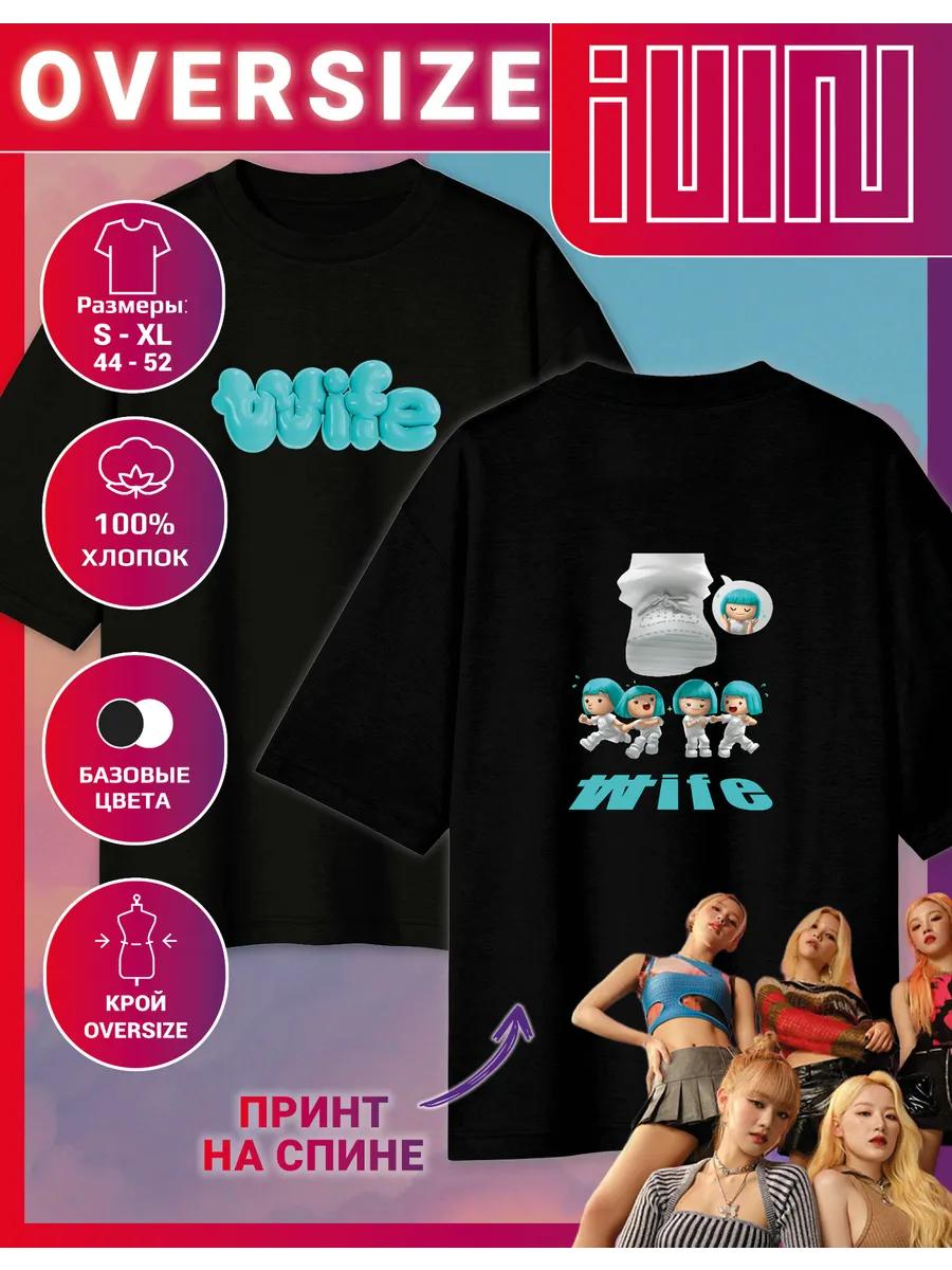 Oversized T-shirt with G-idle wife print 2XL