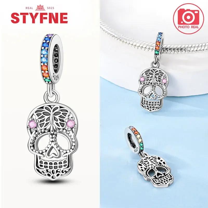 Copperdevil Skull Beads Bat Halloween Charms For Original Bracelet Diy Charming Fine Jewelry Gift For Women