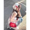 Niche Spring and Summer Bag Women's 2025 New Retro Red Saddle Bag Fashionable and Versatile One-shoulder Crossbody Small Square Bag