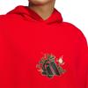 adidas Sudadera Originals FW23 Serie Año del Dragón CNY con Logotipo Estampado de Dragón Tops Unisex Rojo JE3500