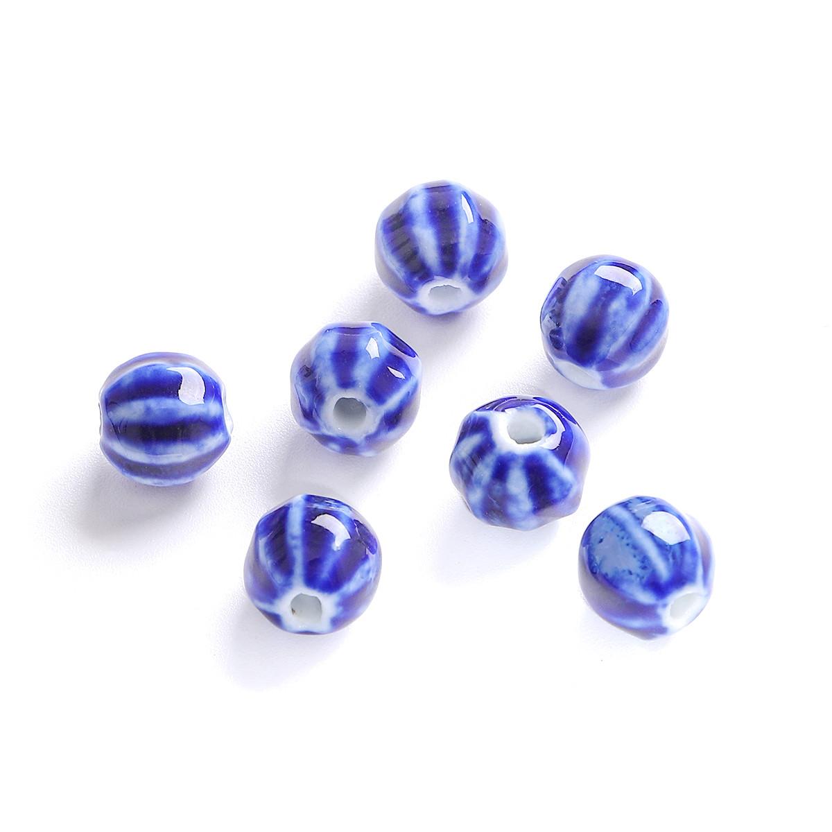 

11мм 10шт цветочные глазурованные фарфоровые бусины в виде арбуза для изготовления ювелирных изделий своими руками