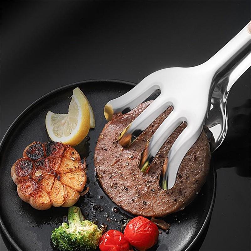 1pc Large Stainless Steel Soup Tongs - Anti Slip, Durable, Multifunctional - Very Suitable for Grilling, Cooking, Baking, Etc
