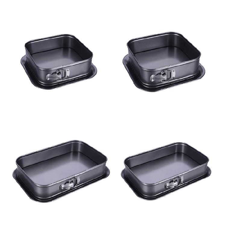 Locking Lock Square Pan Removable Bottom Carbon Steel Baking Mould Perfect for Home Use and Professional Bakery Room