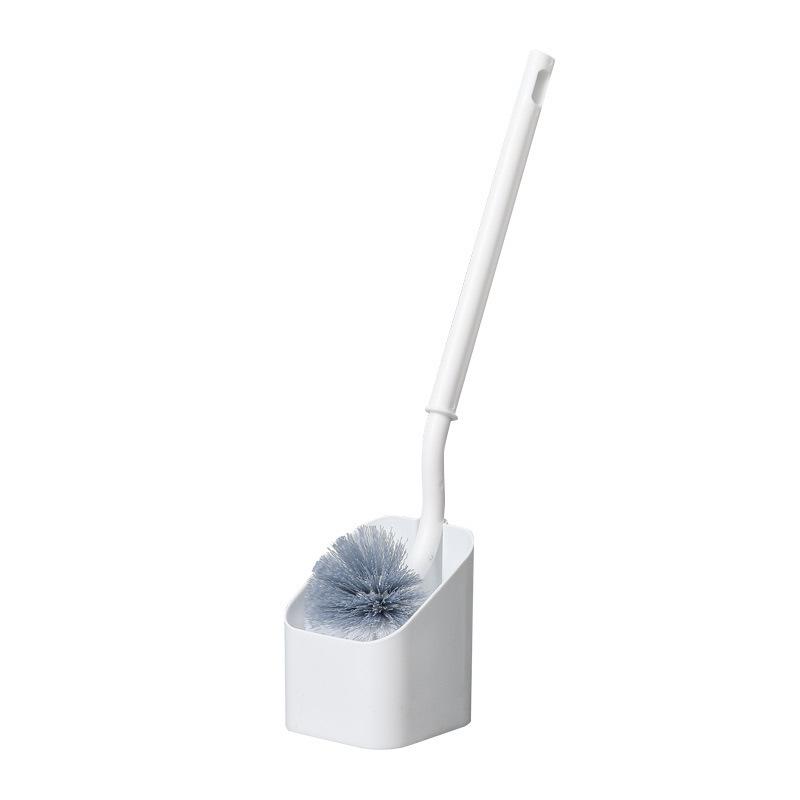 Wall-Mounted Long-Handled Soft Bristle Toilet Brush Set for Thorough Bathroom Cleaning