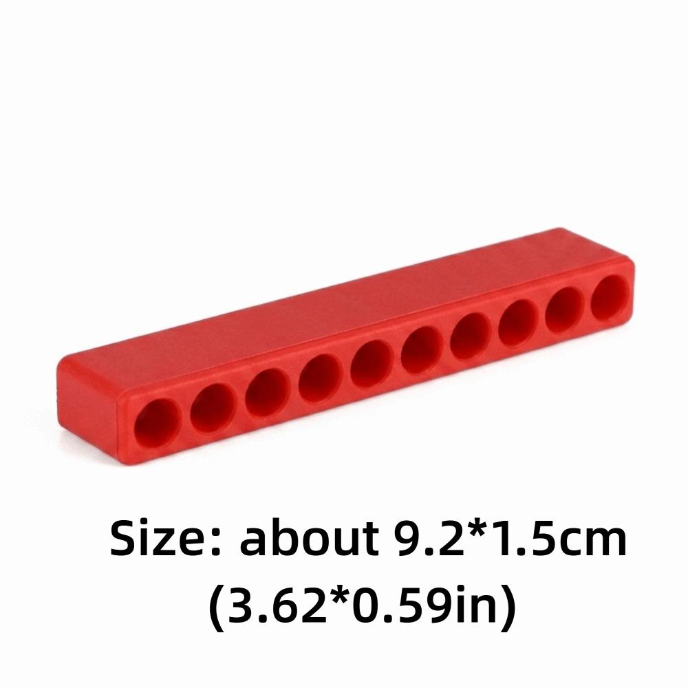 5pcs 12 Holes Bit Storage Case 1/4 Inch Bit Holder Organizer For 1/4" Hex Shank Bits