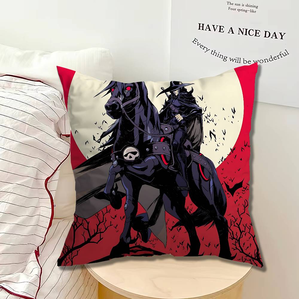 VVampire Hunter D Pillow cases Organic Linen Pillow Case DoubleSided Print Cushion Cover for Sofa Home Decor Gift