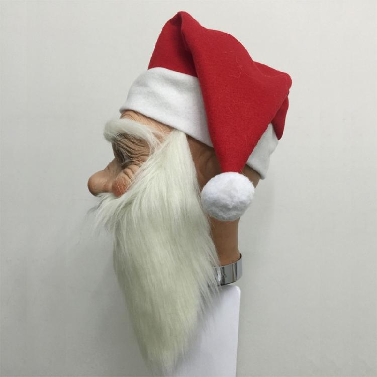 Maschera Barba Babbo Natale per le Feste di Natale Rossa Divertente Parrucca Maschera di Father Christmas per Festa di Natale Costumi Cosplay