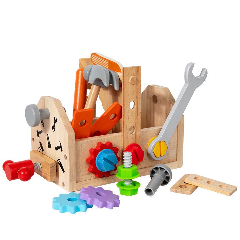 Toddler Educational Toolbox: Portable Workbench Toy for Early Learning and Repair Simulation.