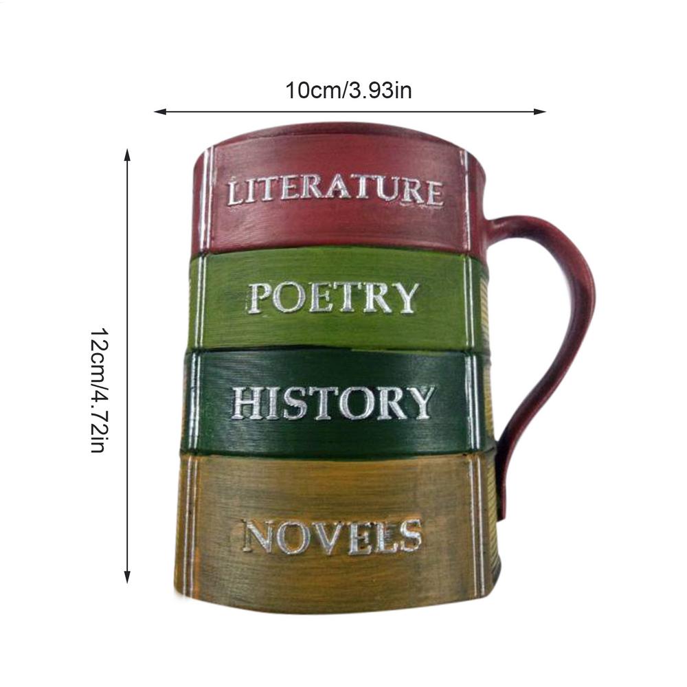 

3D Creative Colored Book Coffee Mug Heat-resistant Drinkware Mugs Cute Tea Milk Stave Mugs And Cups with Handle Novelty Gifts other