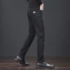 Men's Black Elastic Jeans - Comfortable, Stylish, Straight-Leg Pants for Autumn and Winter.