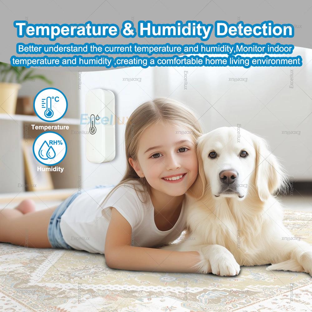 Zigbee Temperature And Humidity Sensor App Remote Monitor Indoor Thermometer Hygrometer Smart Home Works With Zigbee Gateway