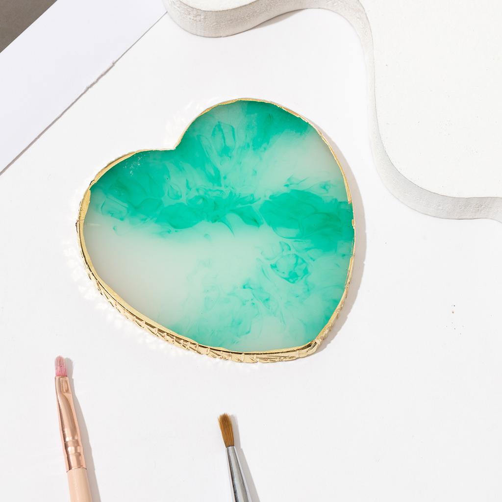 Nail Color Palette Resin Color Palette Crystal Nail Display Board Tools Nail Color Palette Resin Agate Stone Nail Art Palette