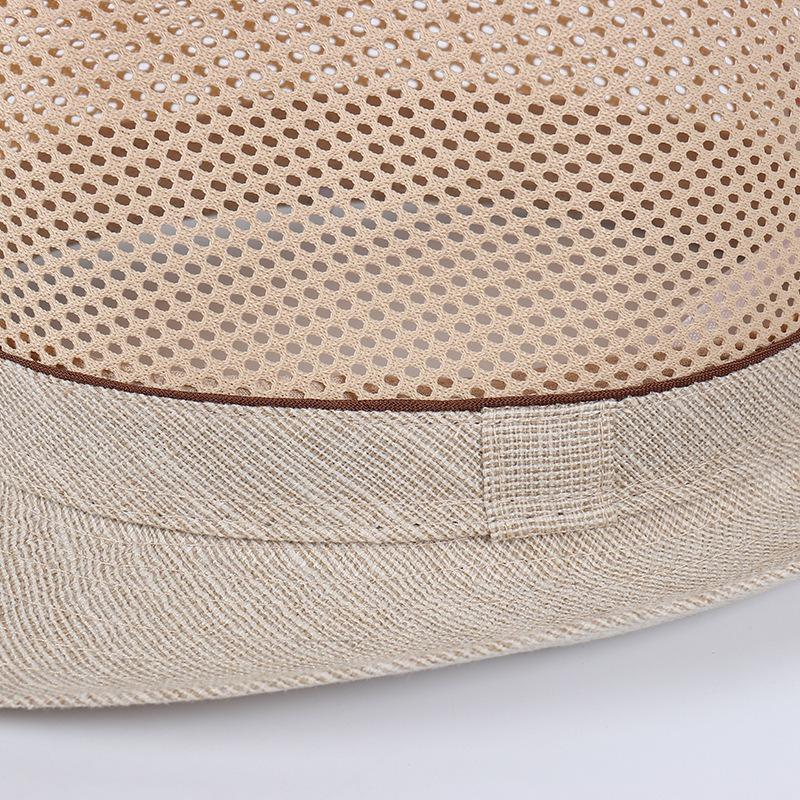 Outdoor beach top hat middle-aged men's hat sun hat summer mesh middle-aged and elderly leisure hat