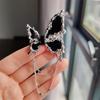 Tassel Pendant Butterfly Chain Brooch Pin Black Suit Badge Lapel Pins  Clothing Accessories Jewelry