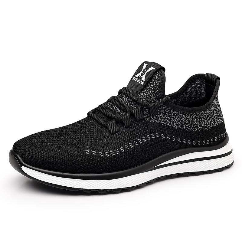 Men's Shoes, Fly-Woven Mesh Shoes, Breathable, Lightweight Casual Sports Shoes, Non-Slip Soft-Soled Running Shoes