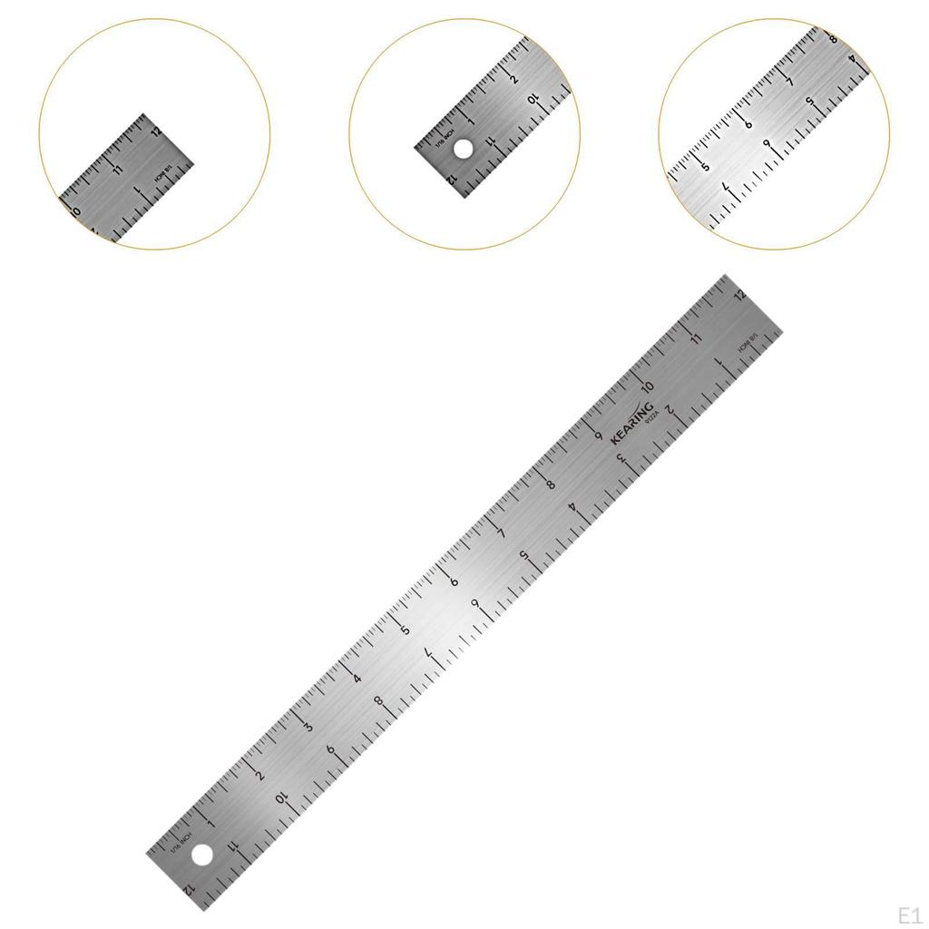 Measuring Ruler Aluminum with Hole Drafting Tool Centimeters Drawing Rule for