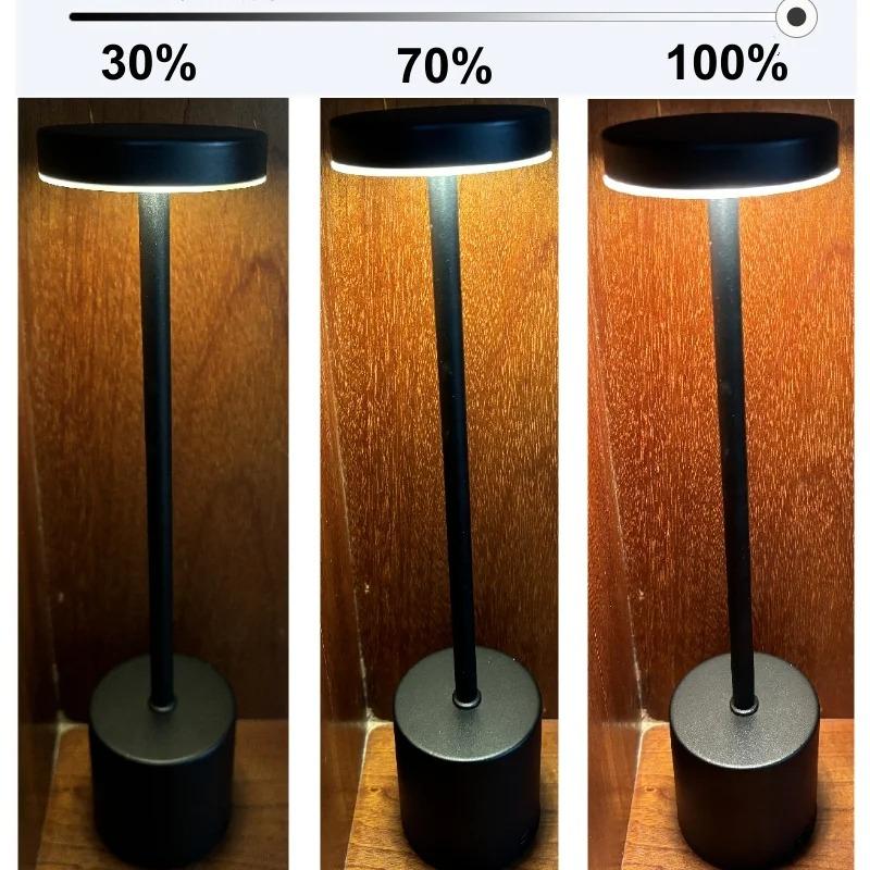 Creative Table Lamp USB Rechargeable Night Light 3 Color Adjustable Temperatures Modern Style LED Night Light Bar Outdoor Decor