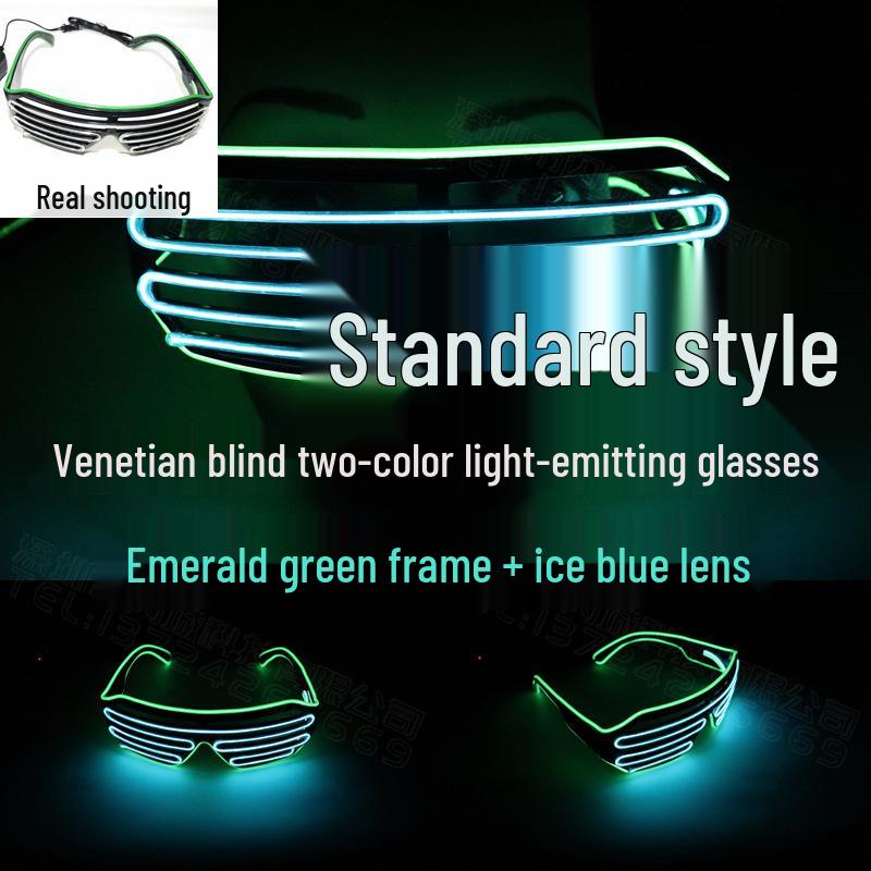 Voice-Controlled LED Trendy Light-Up Shutter Glasses for Festivals