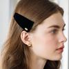 HAS HFS010 Black Velvet Hair Side Snap Clip