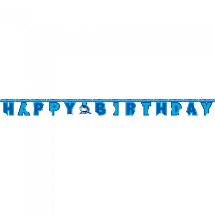 Creative Party Splash Large Shark Happy Birthday Jointed Banner