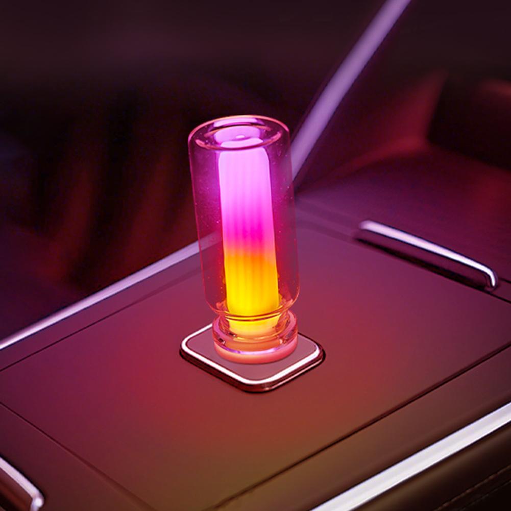 Universelle Auto-USB-LED-Kerzenstil-Lampe Retro 5V LED-Birnen Regenbogenfarbe Glühbirnen-Atmosphäre Dekorationslicht