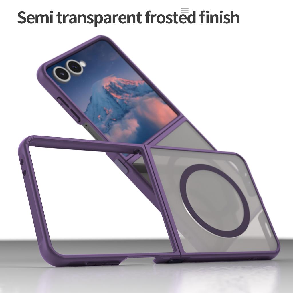 Samsung Galaxy Z Flip 7 Phone Case,Magnetic Shockproof Phone Case,Bumper Hybrid Cover for Samsung Galaxy Z Flip 7