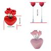 Loving Heart Love Fruit Fork Set Red Pink Plastic Fork Cute Dessert Cake Fork  Household